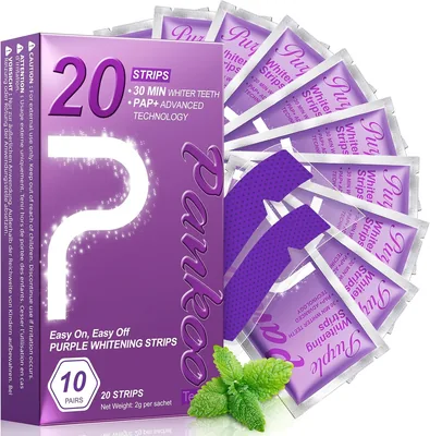 Purple Teeth Whitening Strips 20 Count