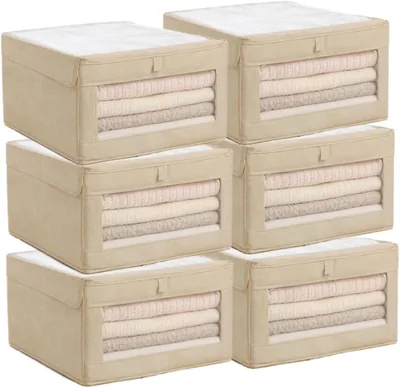 6pcs Clothes Foldable Storage Box Set