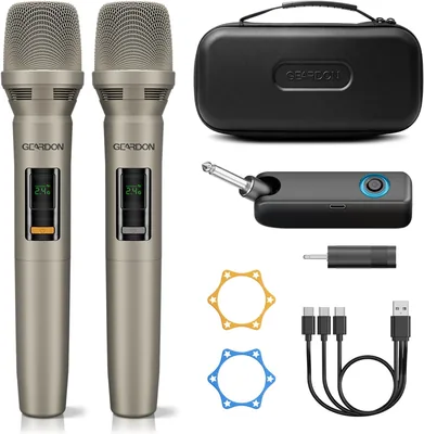 GEARDON Dual Wireless Microphone Set