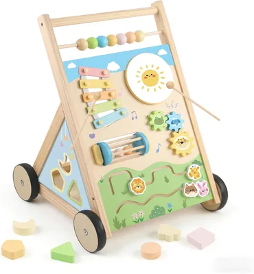 Multifunctional Wooden Baby Walker