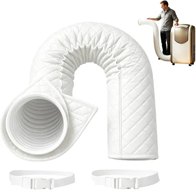 Jaquete d'isolation pour tuyau de climatiseur mobile - 2 sangles ajustables