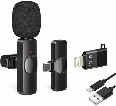 बंपी K8 वायरलेस क्लिप माइक्रोफ़ोन 2-in-1, सभी ISO और स्मार्टफ़ोन के लिए समायोज्य शोर कमी, पोर्टेबल मिनी माइक्रोफ़ोन यूनिवर्सल