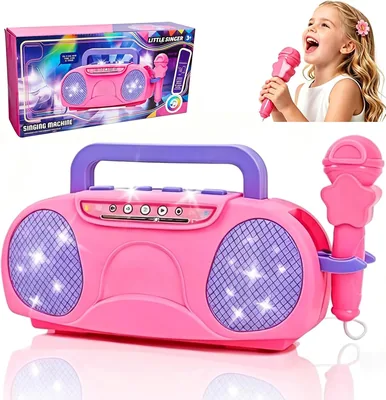 Kit Musical con Luces LED Brillantes - Juego de Equipo de Música con Luces LED para Niños y Niñas, R