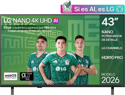 Pantalla LG Nano 4K UHD AI NU850 Smart TV de 43 pulgadas