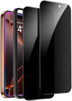 ROZWOS プライバシーフィルム iPhone 15用 2枚セット 25°アンチピッキングフィルム プライバシー保護 9H強化ガラス