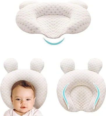 Baby Head Shaping Pillow - Soft Neck Support for Car & Stroller
