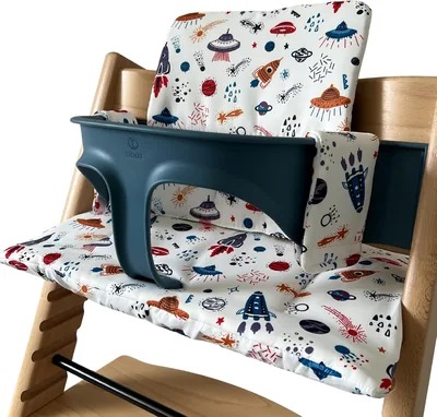 Cushión para Silla Alta de Niños Compatible con Stokke Tripp Trapp - Acolchado, Impermeable y Lavable - Cubierta Antideslizante - Hanelle (Espacio)