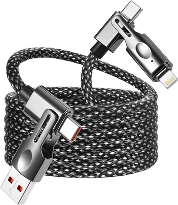 Cogguepe 4-in-1 Magnetic Charging Cable, 60W Fast Charge