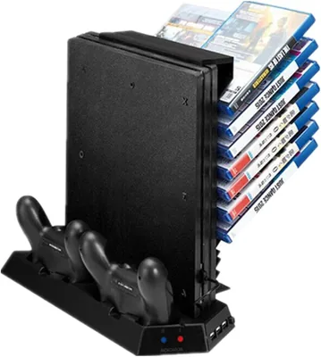 eWINNER Vertical Stand for PS4 Console with Cooling Fan and Charger