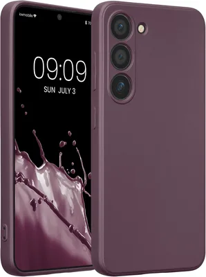 Kwmobile Etui na telefon komórkowy Samsung Galaxy S23 - miękki silikonowy pokrowiec metaliczny połyskujący