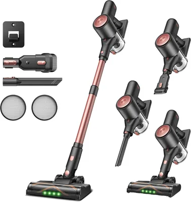 Vexilar V10Pro Aspirapolvere Senza Fili Potente 45000Pa/ 45 Min, Spazzola Elettrica Senza Cavo, Senza Grovigli, Ultraleggero, Senza Sacchetto