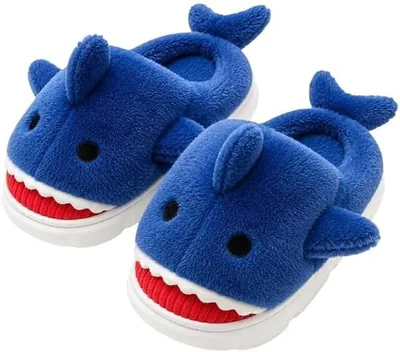 Krystle Cute Shark Slippers for Kids - Cozy Winter House Shoes
