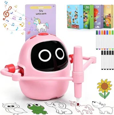 Drawing Robot Kids Art Set - 220 Cards + Pens