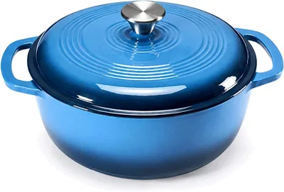 DUMOS 6 Quart Cast Iron Dutch Oven