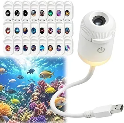 Generisches HD Smart Dynamic 5D Hologramm Nachtlicht Projektion, Plug & Play Sternenprojektion mit Projection Filmen 360°