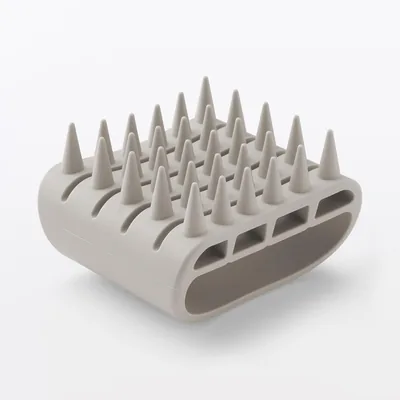 ムジ 76418122 シリコン スカルプケア シャンプーブラシ、約8.6×7.6×5.8cm