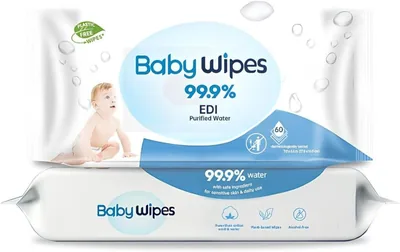 99.9% Pure Water Baby Wipes, Pack of 2