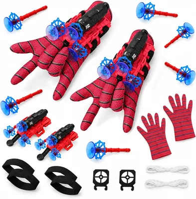 GALASALA 2PCS Lanzador de Telarañas para Niños, Set de Juguete con Dardos