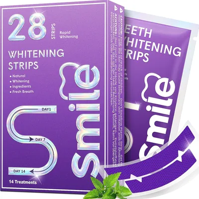 Purple Teeth Whitening Strips 28 Non-Slip