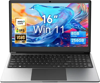 16" Laptop - AMD A9, Win11, 256GB SSD