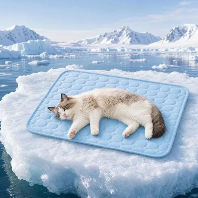 Efymosce Kühlmatte für Hunde, Selbstkühlende Hundematte | 70 x 55 cm Kühldecke für Katzen, Kühlpad für Hunde und Katzen, Waschbar