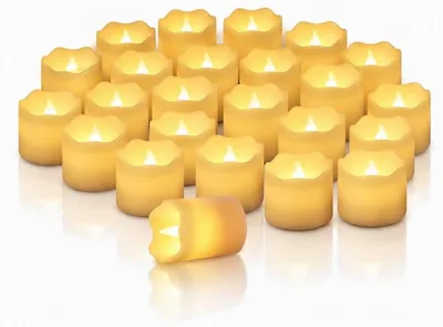 KTMOUW 24 Pcs Velas LED Electricas Sin Llama de Pilas Sustituibles | Velas Decorativas Imitación de Llama Ambiente Romántico