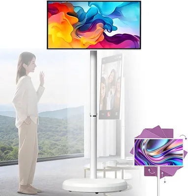 Portable Touchscreen Smart TV Rotatable Design Stand