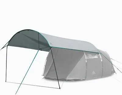 Kadva Pinto daszek namiotowy 460 x 320 cm na kemping | Szare zadaszenie z poliestru, wodoodporne 2000 mm, klejone szwy - Najlepsza cena!