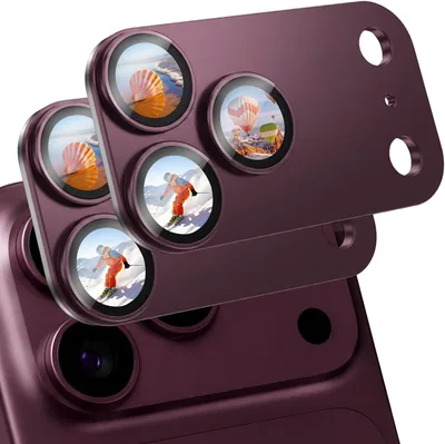 T Tersely 2 Pack Lens Protector iPhone 18 Pro Max Burgundy