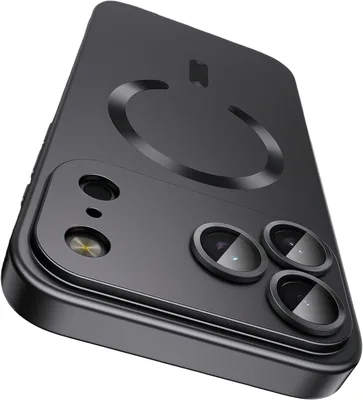Magnetisk Silikonfall för iPhone 17 Pro Max med inbyggd kamerakover, smidig och skockmotståndsdesign - Blå