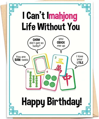 Fancu Funny Mahjong Birthday Card