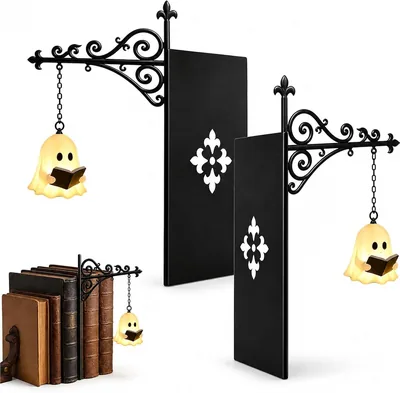Lanternes de bibliothèque décorative - Éclairage de table en bois rustique