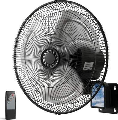 Ventilador Industrial de Pared con Mando a Distancia 110 W | Acero Inoxidable, 3 Velocidades, Ajuste de Inclinación, Oscilante - 67% Descuento