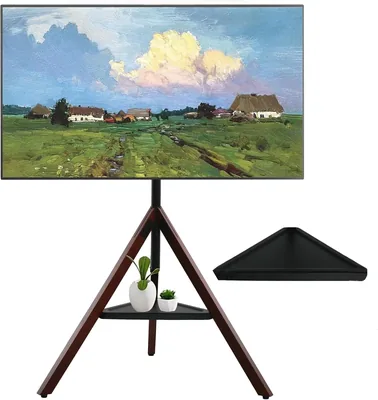 Tripod TV Stand with Mount - Universal Fit for 32"-65" TVs, Adjustable Height, Non-Slip