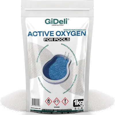 GiDeli Aktiv Oksygen Pool 1kg - Sodium Percarbonat Granular Utan Chlör | Till hot tub, spa och små pooler, inga störande lägen
