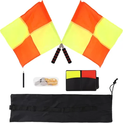 Gosknor Soccer Referee Kit - Flags, Whistle, Cards