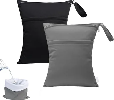 YOOJ Waterproof Wet Dry Bag 2PCS, Black Grey