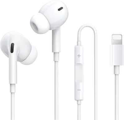Casques audio filaires pour iPhone, [Certification MFi] Son stéréo Hi-Fi avec réduction du bruit | Écouteurs intra-auriculaires avec micro et commande volume