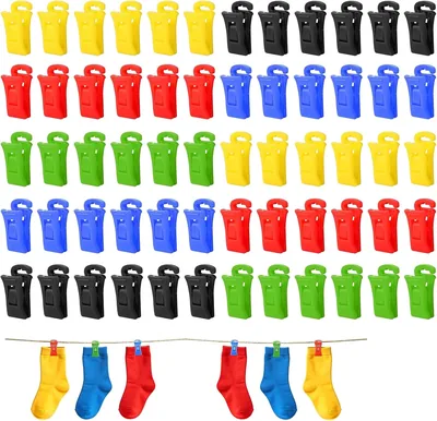 Clips para Medias wlsvega 60 Piezas, Gancho para Lavadora de Medias