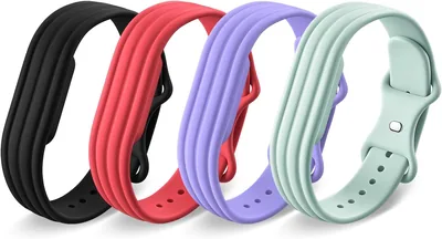 4 Pack Active Bands for Fitbit Air, Soft Silicone Replacement Strap