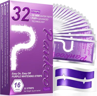 Purple Teeth Whitening Strips 32 Count