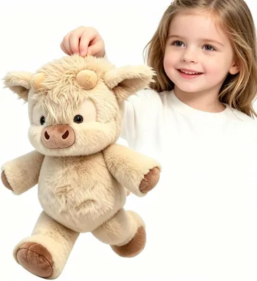 Xiujuers Plush Cow Running, 45 cm: Peluche Morbido, Compagno di Gioco e Regalo Perfetto per Bambini