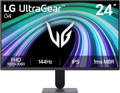 Écran de jeu LG Ultragear™ 24G411B-B.AEU | 24 pouces | Série G4 (2026) | Panneau IPS, FHD 1920x1080, 144Hz, 5ms (GtG), 1ms MBR