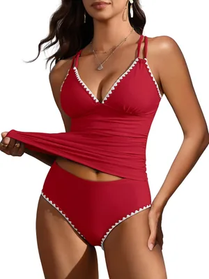 Sthxyfaith Womens Tankini Set Two Piece Swimsuit Tummy Control Best Deal