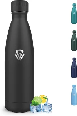 Boccale d'acqua isolato da 500 ml, senza BPA, per bambini, in acciaio inossidabile 18/8, a prova di perdite, bottiglia termica in acciaio