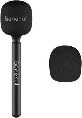 محول أداة الميكروفون المحمول General GHM-001 مع مجموعة بديلة من الفوم الحامي من الرياح