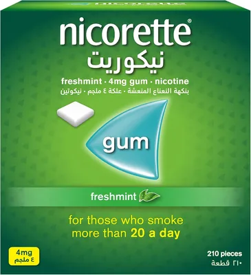 Nicorette Fresh Mint Sugar-Free Nicotine Gum 4mg