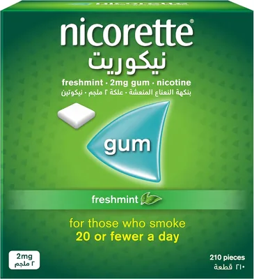 Nicorette Fresh Mint Sugar-Free Nicotine Gum 2mg