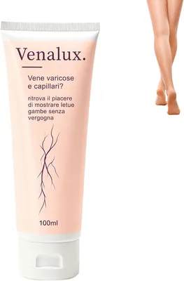 Crema Venalux per Varici, Crema Capillare, Sollievo Formula per Gambe Pesanti e Gonfie, Crema per Veinose