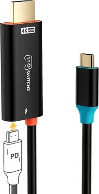 Switch 2 ドック用 HDMI ケーブル 4K/60Hz対応 USB-C to HDMI変換ケーブル